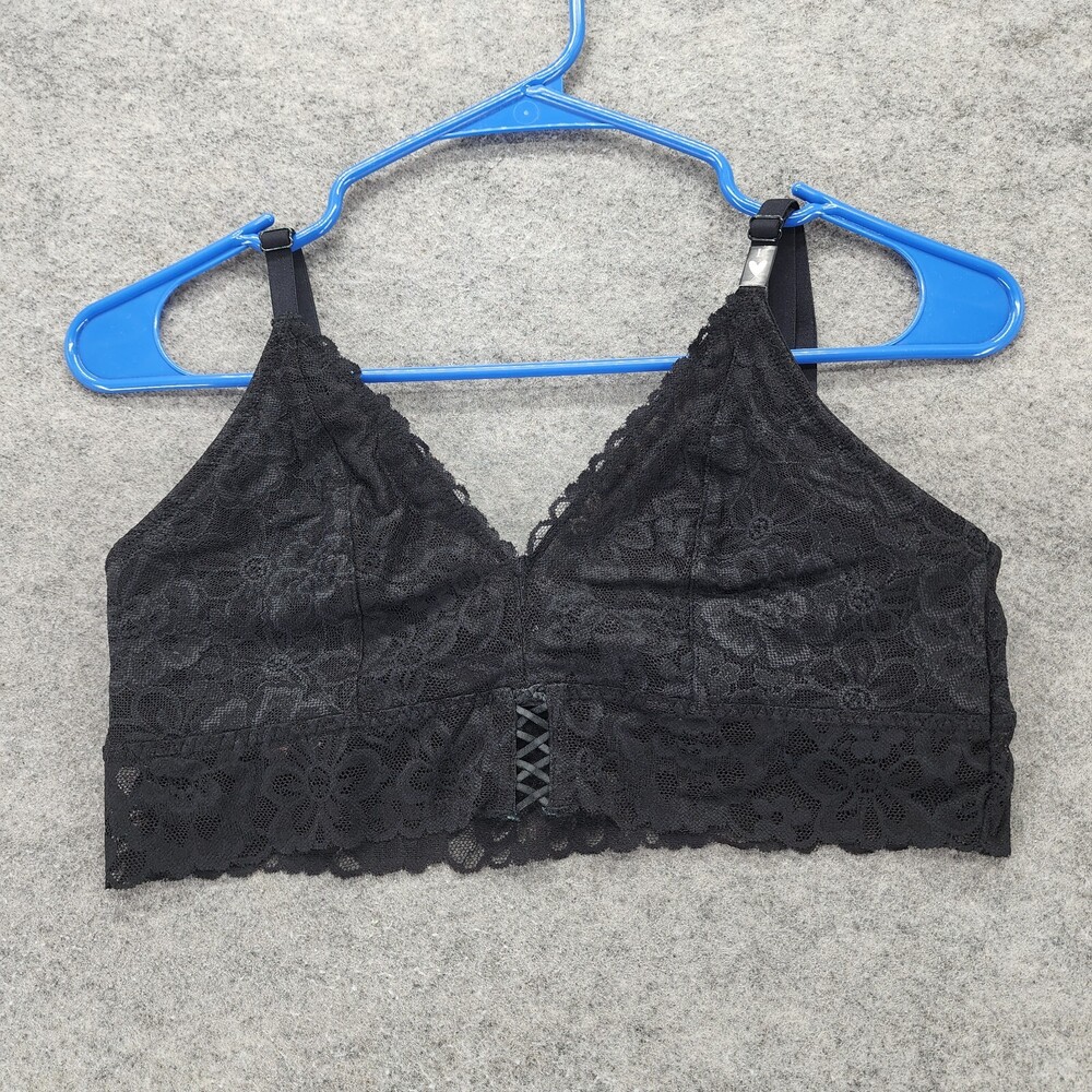Victoria Secret Bralette Womens Large Pull Over Black Lace